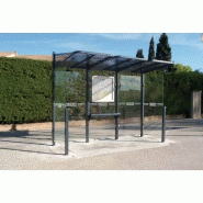 Abri bus conviviale 3000 / structure en aluminium / avec banquette et banc assis-debout / 300 cm