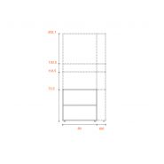 Armoire ouverte SIMONE - bois mélaminé, flexible et élégante, fabriquée en France_1