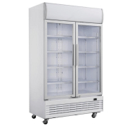 Vitrine réfrigérée 2 portes 950 litres avec roulettes - gaz écologique r290_1