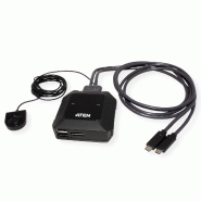 ATEN US3312 Commutateur KVM DisplayPort 4K 2 ports USB-C avec sélecteur de port à distance_1