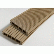 Pack 1 m² - Lames de terrasse composite Dual avec accessoires (4 coloris) - Beige clair - Épaisseur 25mm - Largeur 14cm - Longueur 240cm_1
