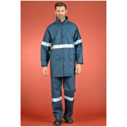Pantalon de pluie multirisques ATEX - Réf. Pbc2relfra* - Polyester ignifugé et antistatique avec bandes rétroréfléchissantes_1