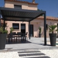 Pergola bioclimatique 4x3 - Autoportée avec lames orientables et motorisation Somfy ou Linak_1