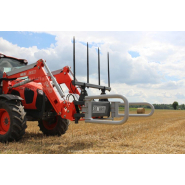 Pince multifonctions CWB Sonarol - Transport jusqu'à 4 balles - 1200 kg - Adaptable JCB_1