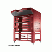 Four à pizza avec support acier inox H.800 mm 2x12 pizzas Italforni Furnotel_1