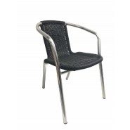 Lot de 6  Fauteuils UDINE empilable noir_1