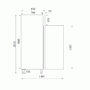 Réfrigérateur en acier inox 2 portes l1480 7450.0074 COMBISTEEL_1