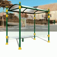 Abri bus Durance - structure aluminium - bardage verre sécurit - banquette incluse - 250 x 160 cm_1