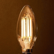 Ampoule vintage à LED C35 E14 4W - Filaments apparents - Style Edison_1