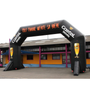 Arche publicitaire gonflée taille XXL - 12x7m avec stabilisateurs noirs et logos - Idéale pour vos événements_1