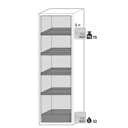 Armoire de sécurité S-CLASSIC-90 modèle S90.196.060.WDASR - Type 90 pour substances inflammables - Réf 30230-001-34390_1