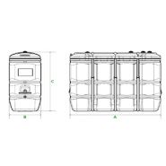 Cuve Adblue Renson - 2000 L - Pompe à membrane 230V - Pistolet automatique avec compteur numérique_1