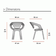 Lot de 2 sièges visiteurs Liner - Mobel Linea. - Bleu_1