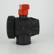 Vanne à bille PP 3 voies - Sortie Femelle 2