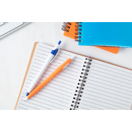 Stylo à bille en plastique - encre bleue - couleur bleu - 7g_1