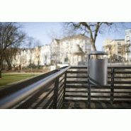 ABES Poubelle publique cylindrical 524 - 33L - Disponible en acier galvanisé ou revêtement par poudre RAL standard_1