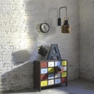 Applique intérieure de style industriel - E27 - coloris bleu ou noir - acier et aluminium - design Nacho Timón_1