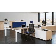 Bureau design pour open space - multipostes avec finition personnalisable - Astro - Buronomic_1