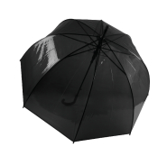 Parapluie transparent - KI2024 - Ouverture automatique, baleines en métal noir, diamètre 83 cm_1
