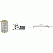 Rampe pour handicapé - largeur 760mm - aluminium avec rebords et surface antidérapante_1