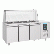 Saladette 3 portes 4x 1/1gn récipient l1865mm 7489.5155 COMBISTEEL_1