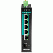 TRENDnet TI-PG541i Switch Rail DIN PoE+ Gigabit industriel de couche 2 à 6 ports_1