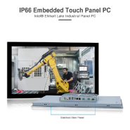 Panel PC industriel fanless 21,5 pouces pour supervision, HMI et automatisation - EVI-215WAC, écran tactile capacitif, IP66_1