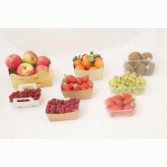 Barquettes carton - 500g - kraft extérieur - résistantes et biodégradables - Référence 902004_1