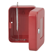 Boîte à clé de secours murale - 2 clés - 152 x 118 x 80 mm - Coffre en acier avec vitre interchangeable et marteau brise-glace_1