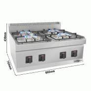 Cuisinière à gaz - 23 kW - 4 brûleurs  - Mario 700 | GGM -GHK800-E_1