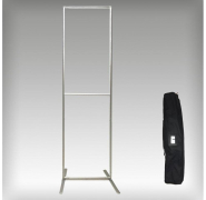 Totem tissu droit 2 pieds 85 x 200 cm - Référence : PE-TOT-2-PIEDS-60X230 - Impression par sublimation sur tissu_1