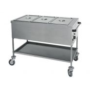 Twf1760 - chariot bain-marie - GGM Gastro International GmbH - 3 GN 1/1 - dimensions extérieures : 1170 x 650 x 850 mm - température 30-90°C_1