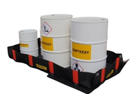 Bac de rétention souple - stockage temporaire de fûts ou bidons - aluminium - résistant aux hydrocarbures et produits chimiques_1