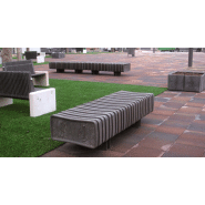 Banc public Vertebra UM322 - système modulaire en plastique recyclé 100% durable_1