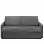 Canapé convertible express Velvet - 140 cm - Matelas 16 cm - Velours gris - Fabrication artisanale italienne_1