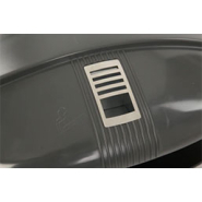 Corbeille synthétique traitée anti-UV - CIBELES - 50L avec cendrier intégré et capot antipluie_1