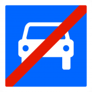 Panneau indication C108 - Fin de route à accès réglementé à la circulation automobile - Gamme Innov - WP Signalisation_1