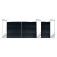 Portail coulissant Monte Carlo - cadre tube 40x80x2 - tôle de 2 - avec accessoires_1