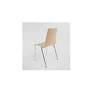 Chaise 109 Ordinaire - empilable par 10 pièces - Meubles Gaille SA - bois multi-couches et acier chromé_1