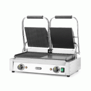 Grill de contact modèle double 1/2 rainuré 1/2 lisse inf.475x230mm HENDI_1