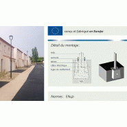 Mât d'éclairage public cylindro-conique conitop / en acier galvanisé thermolaqué Mât d'éclairage public cylindro-conique conitop / en acier galvanisé thermolaqué