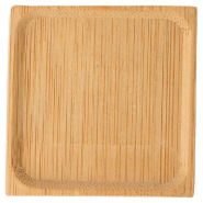 Mini assiette carrée bambou 6x6cm - par 24_1