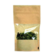 Sachet fermeture zip avec fenêtre 250 gr 11 x6x18.5 cm - par 100_1