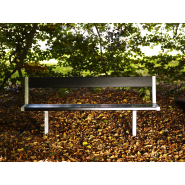 Banc public Pixbo réf 8037076 - Hags - Noir/Galvanisé - Scellement béton_1