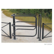 Barrière sélective tournante - Structure en tubes acier Ø 50 mm avec système d'ouverture pivotant_1