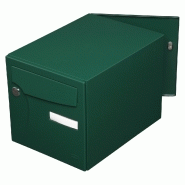 Boîte aux lettres normalisée 2 portes extérieur RENZ Animation - acier vert brillant - anti-corrosion 15 ans_1