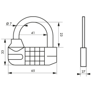 Cadenas à code modifiable - 99 999 combinaisons possibles - Thirard - alliage monobloc, anse acier cémenté nickelé_1