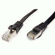 Cordon VALUE Cat.6 (Classe E) F/UTP confectionné, plat, noir, 1,5 m_1