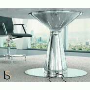 Table de réunion ovale Metar en bois- Bralco. - Oui, Chêne gris_1