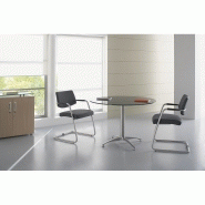 Table de réunion POLYANDRE - Plateau verre - 2 plans droits 180x80 cm - Fabricant CLEN_1